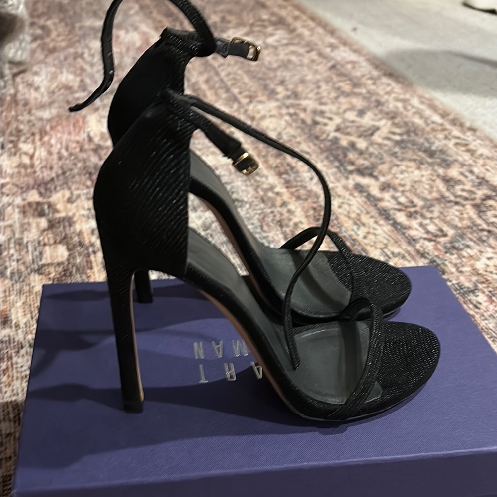 Stuart Weitzman - Strappy Black High Heel Sandals